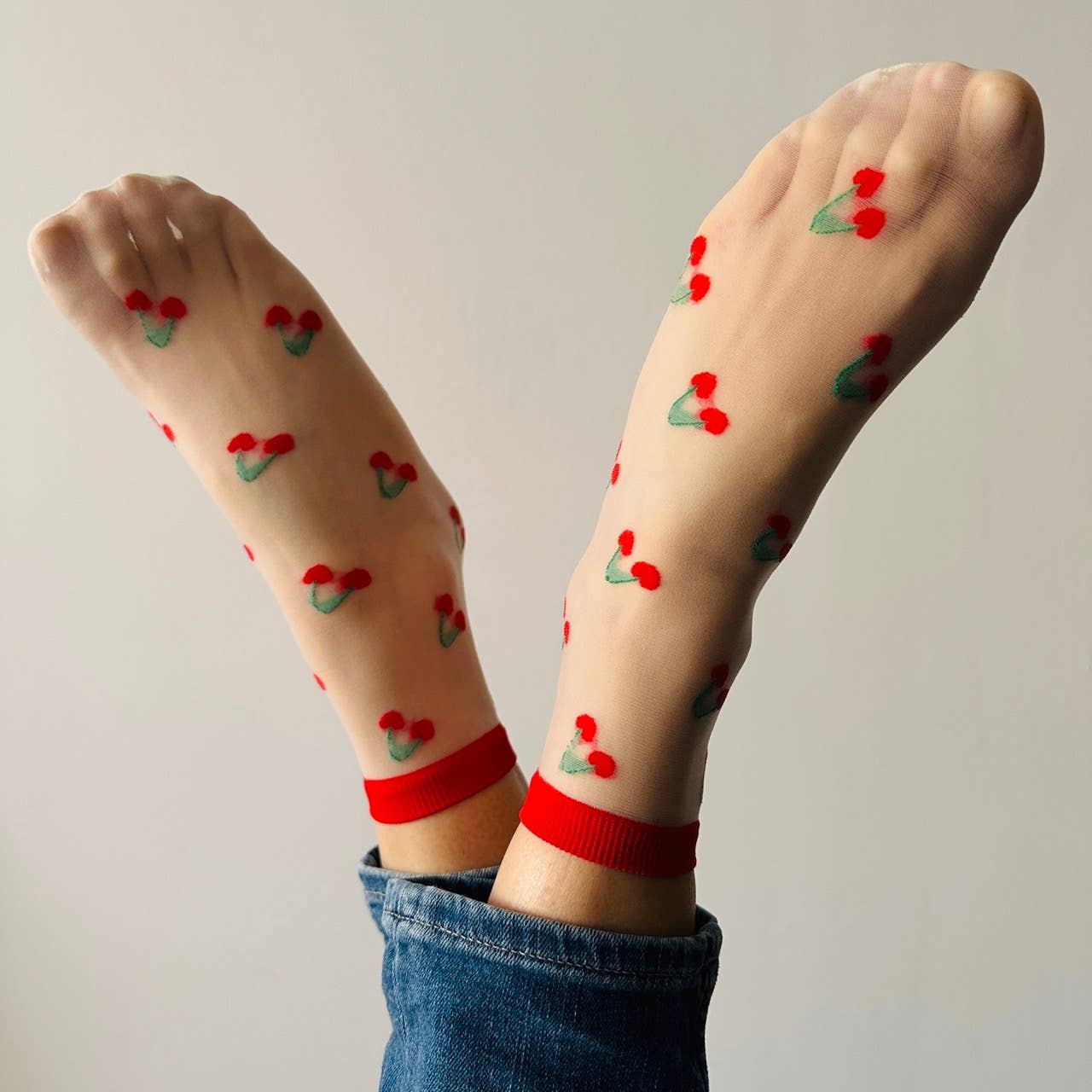 sockette - Wholesale Socks - Women's - Clémence - Women's novelty fruit socks - CHERRIES2