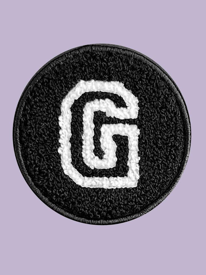 Velcro Initial Letter G Patch for wholesale by WOOLF WITH ME®