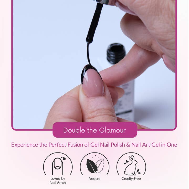 Pics Nails – wholesale Nail polish – Semi-Permanent Nail Art Liner Gel UV/LED Nail Polish 10 ml - Black 93