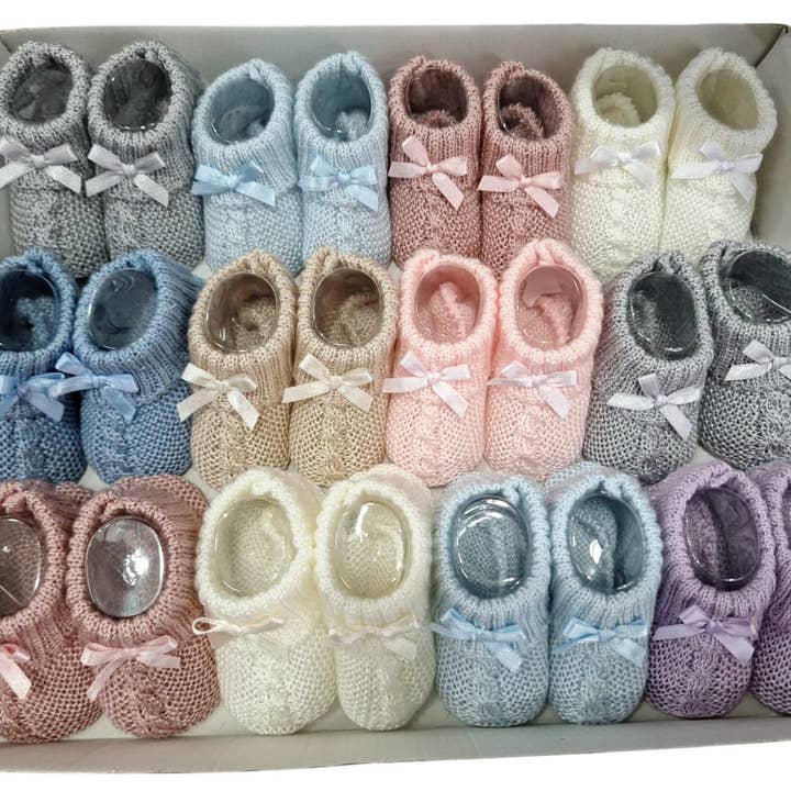 Ref: 33 BABY BOOTIES 100% PEARL ( SPRING / SUMMER ) and other Purchase Wholesale fio malha. Free Returns & Net 60 Terms on Faire trending on Faire.