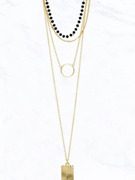 BRN Beaded Layered Necklace for wholesale by Suzie Q USA