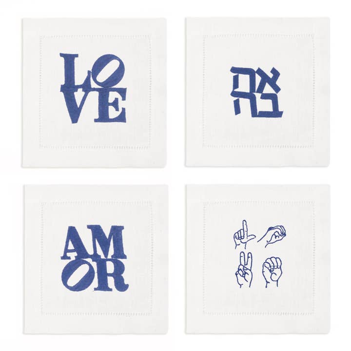 LOVE Cocktail Napkins (4) for wholesale by Chefanie