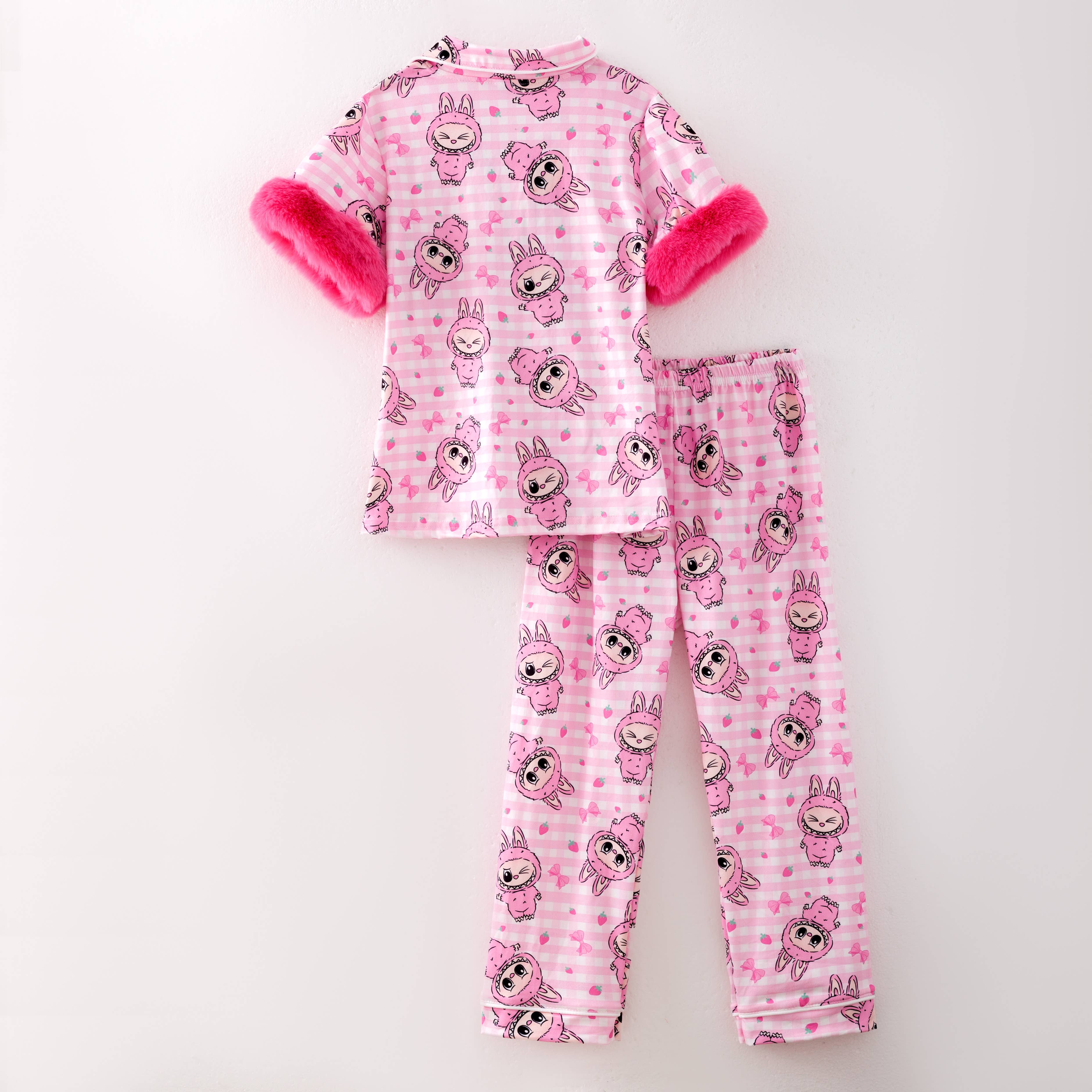 Auraquise - Vente Haut et bas de pyjama – enfant - Ensemble de Pyjamas Douillets en Fourrure pour Maman et Moi - Dessin Animé d'Automne1