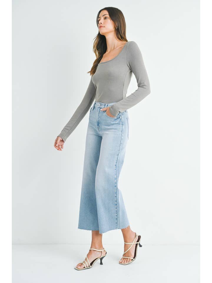JUST BLACK DENIM - Wholesale Jeans - Women's - BP460J - LT - Scissor Cut Wide Leg