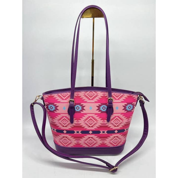 Nativo - Wholesale Tote Bag - Women's - PUR14-DPNK - Full Pu Leather - Tote Bag - Dakota Pink