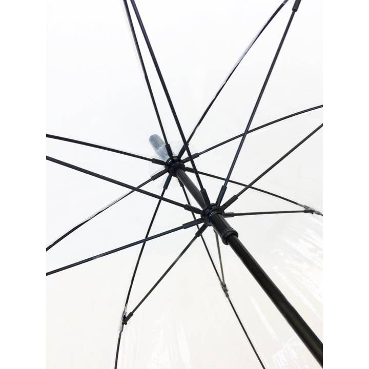 SMATI - Wholesale Umbrella - Women's - Long Transparent Dome Umbrella with Black Trim - Events