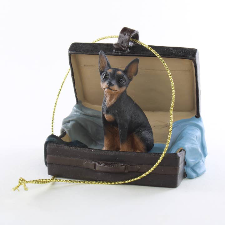 Miniature Pinscher Traveling Companion Ornament for wholesale by GoFigi