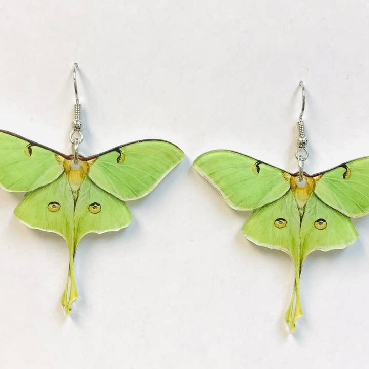 SimpleNGreat - Wholesale Dangle Earrings - Acrylic Luna Moth Earrings Transformation, Regeneration gift