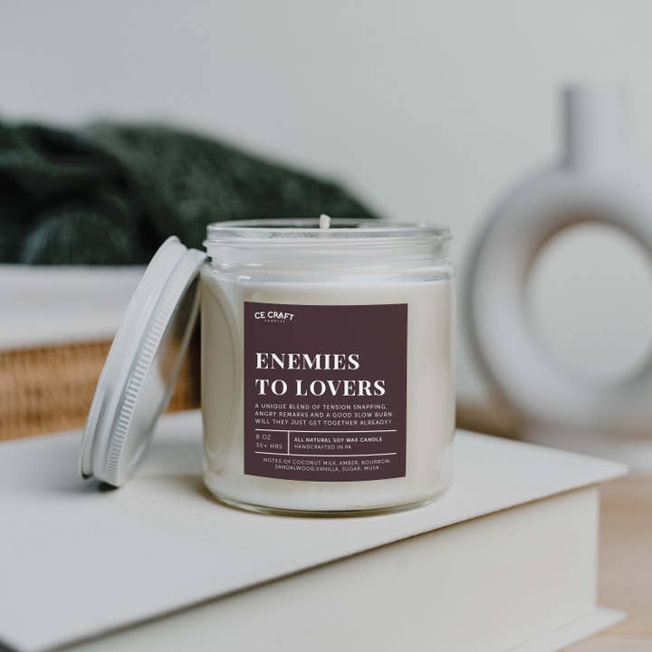 CE Craft Co - Wholesale Jar/Filled Candle - Enemies to Lovers Scented Candle