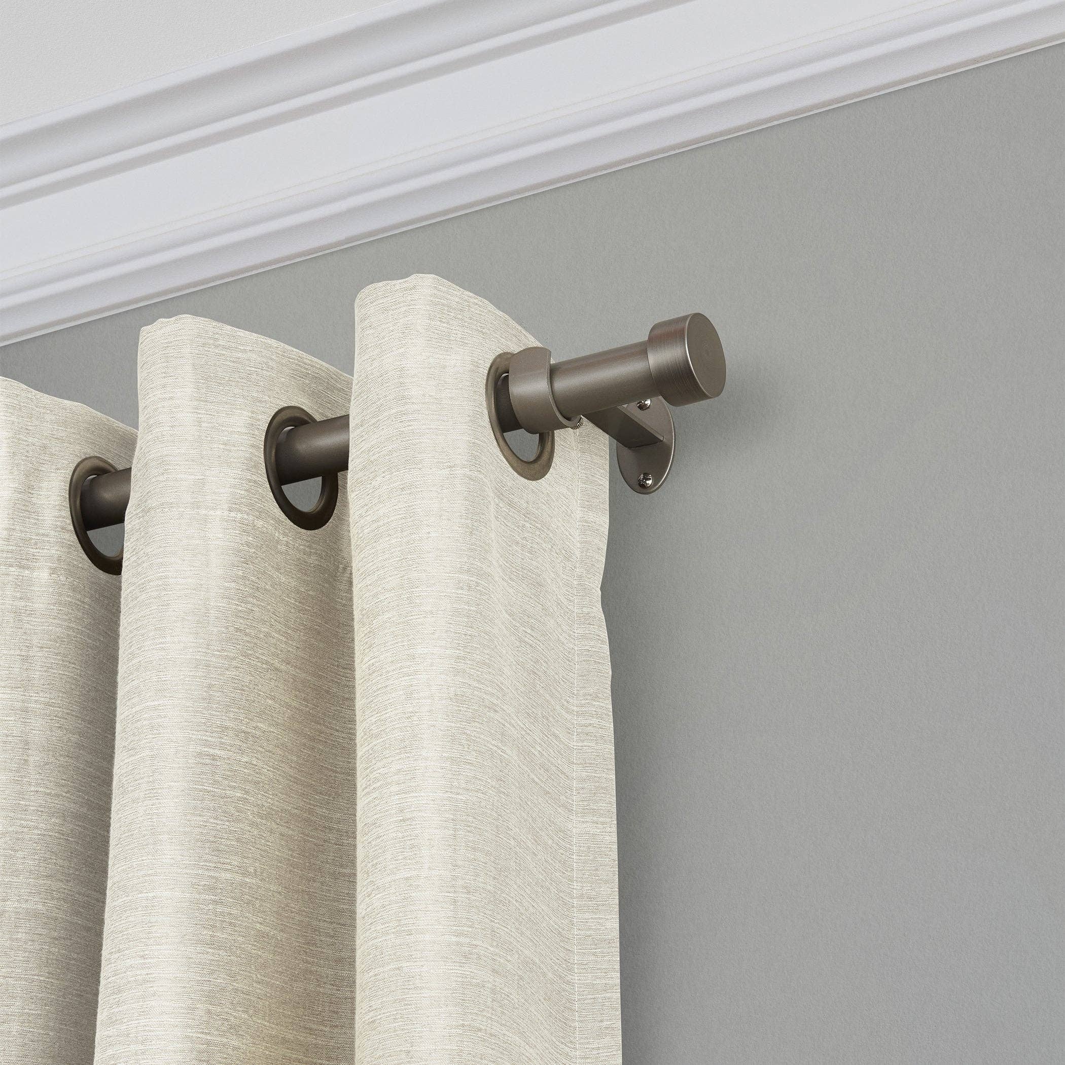 Threadmade Home - Wholesale Curtain Rod - Serena 1" Window Drapery Single Curtain Rod with Contemporary Cap Finial14