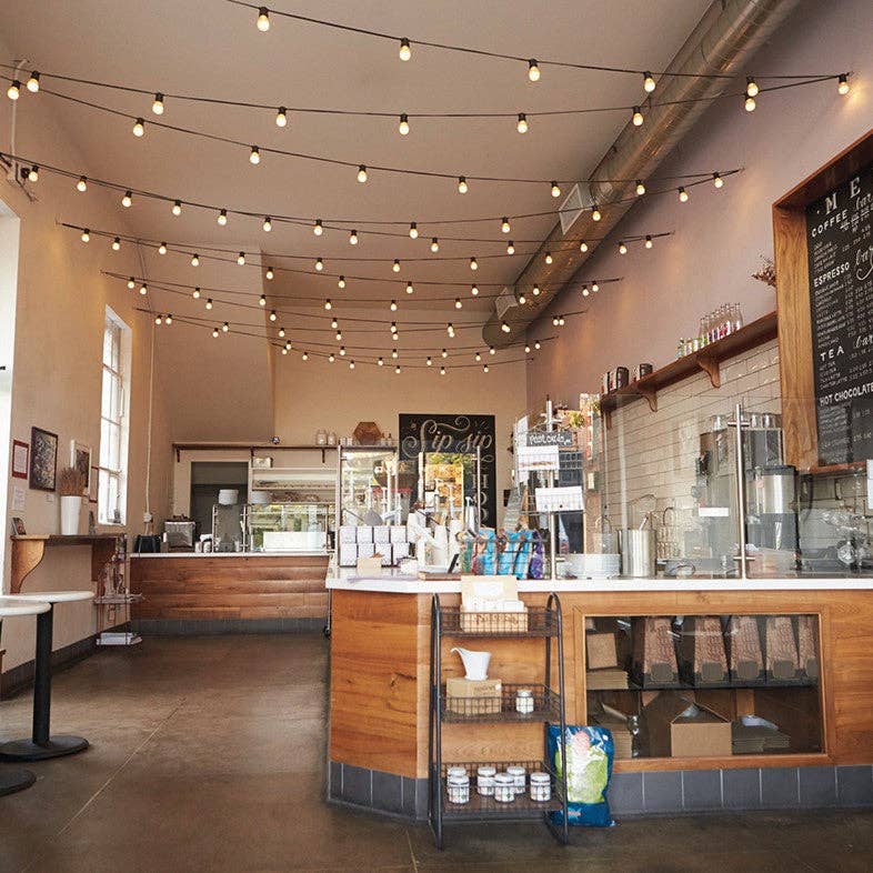 Gruppo F.T - Vente Guirlandes lumineuses - Guirlande électrique extérieure PICNIC avec ampoules, câble PVC et prise schuko modulable1