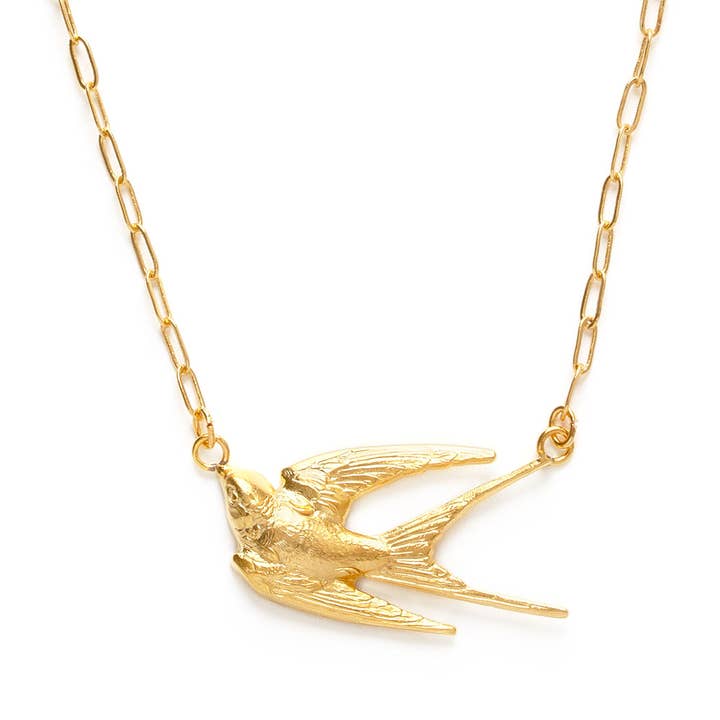 Swallow Bird Necklace for wholesale by Amano Studio
