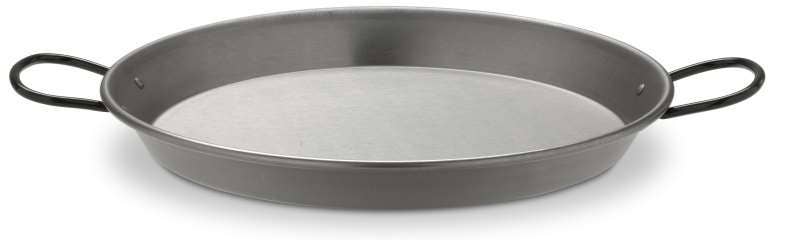 VAELLO Paella Pan Polished Steel 17" for wholesale on Faire1