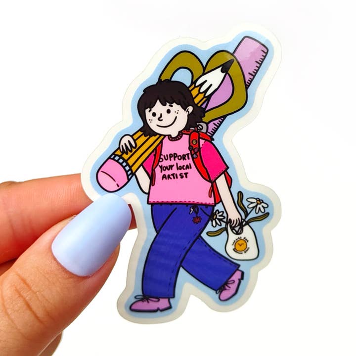 Support Your Local Artist Stationary - Vinyl Sticker for wholesale by Mimo