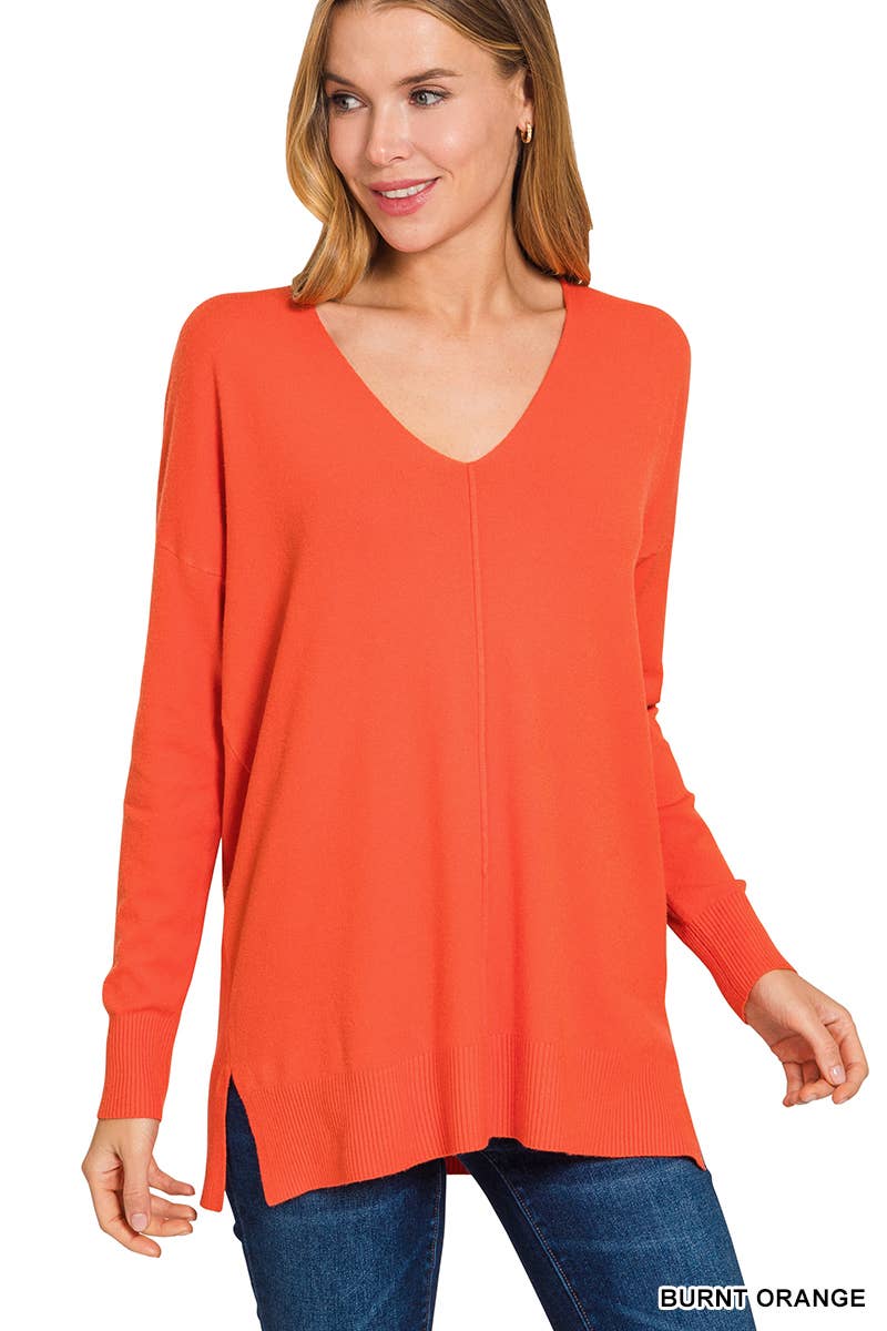 42POPS - Vendita all'ingrosso Maglia larga - Donna - "..._ Maglione con Cucitura Frontale Tinto in Capo"23