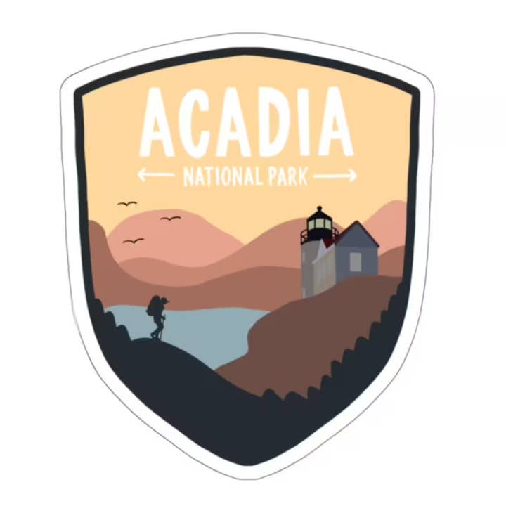 Acadia National Park – Weatherproof Sticker for wholesale by Colleen Goldhorn Creative Co