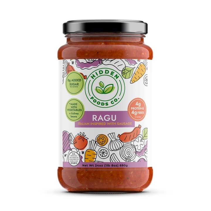 Ragu de Carne com Alimentos Ocultos e Salsicha de Inspiração Italiana por atacado de Hidden Foods Co
