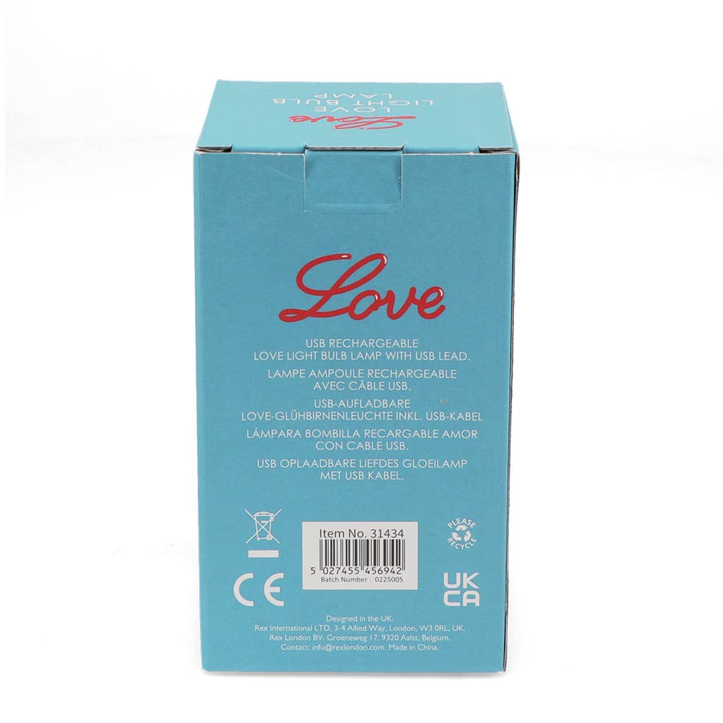 Rex B2B - UK - Vente Lampes d'appoint/de bureau - Ampoule rechargeable USB - Amour3