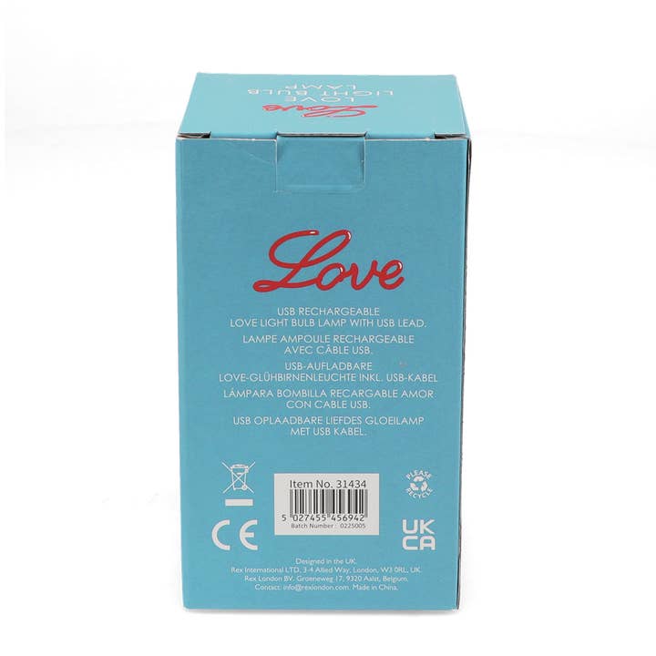 Rex B2B - UK - Vente Lampes d'appoint/de bureau - Ampoule rechargeable USB - Amour3