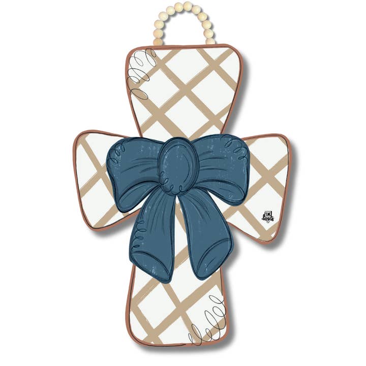 DK Designs Georgia - Wholesale Sign - DK Mocha Cross Door Hanger