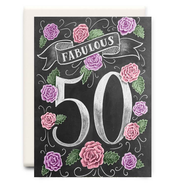 Fabulous 50 | Glückwunschkarte zum für den Großhandel von Inkwell Cards