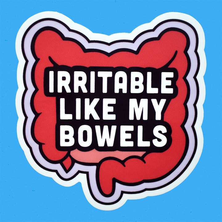 Irritabel som mina tarmar klistermärke för wholesale av Retrograde Supply Co.