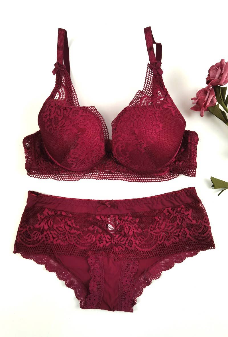 Belle Com'Elle - Wholesale Lingerie Set - Women's - Cup C Bra and Panty Set/AZ1601510