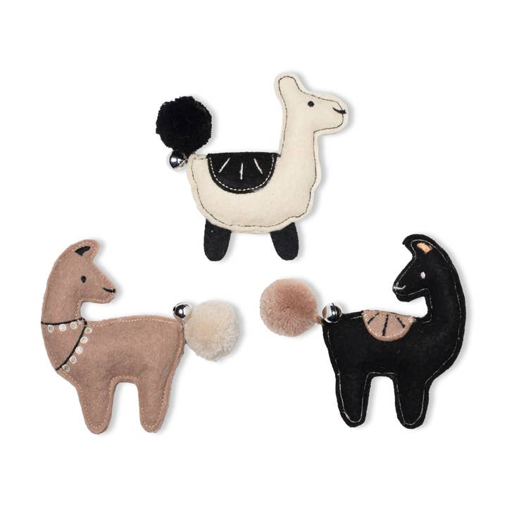 LLAMAS JUST SAY CAT TOY SET OF 3 for wholesale by Petshop by Fringe Studio