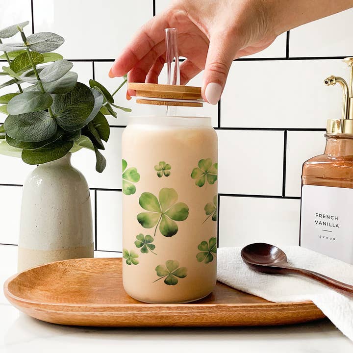 The Traveled Lane® – wholesale Drinking glass/cup – St Patrick's Day Glass Tumbler | Lucky St. Paddy's Tumbler