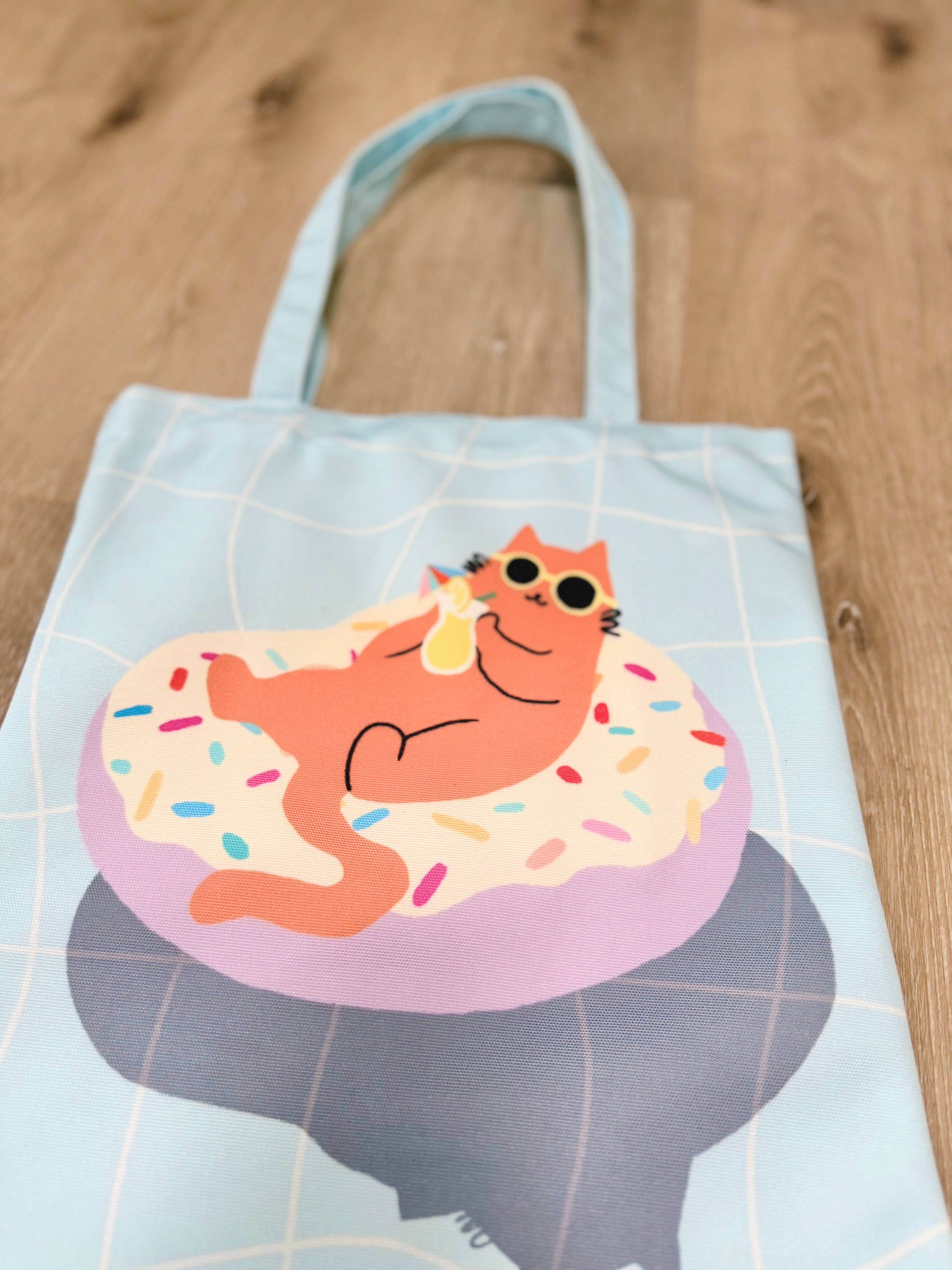 Angela Wan Art - Wholesale Tote Bag - Women's - Just Donut Care Tote Bag – Hawaii-Inspired Art Tote for Beach & Everyday Use4