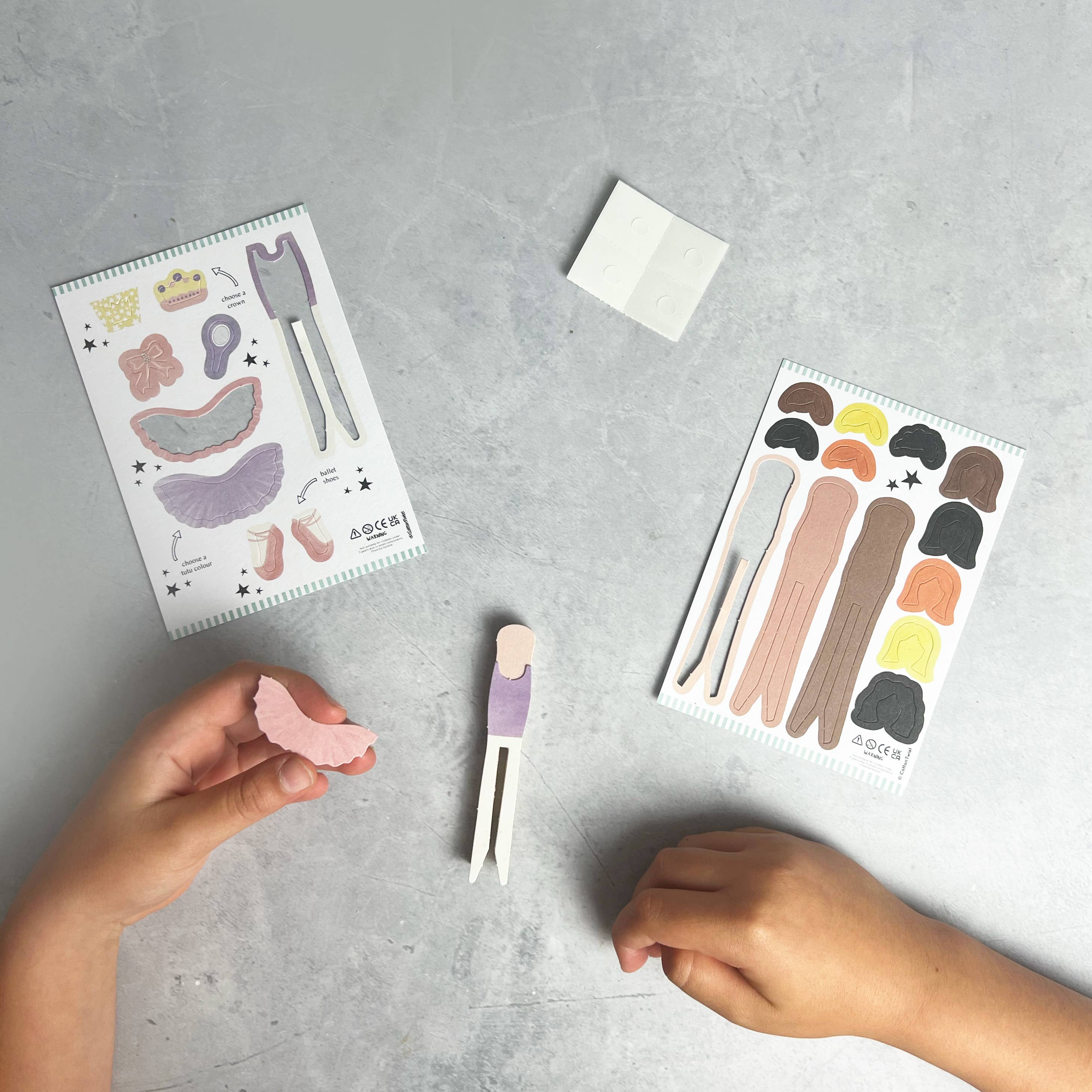 Cotton Twist (USA DUTIES PAID) - Vendita all'ingrosso Kit per lavoretti fai da te - Bambini - Kit per realizzare la tua bambola ballerina con spilla di legno2