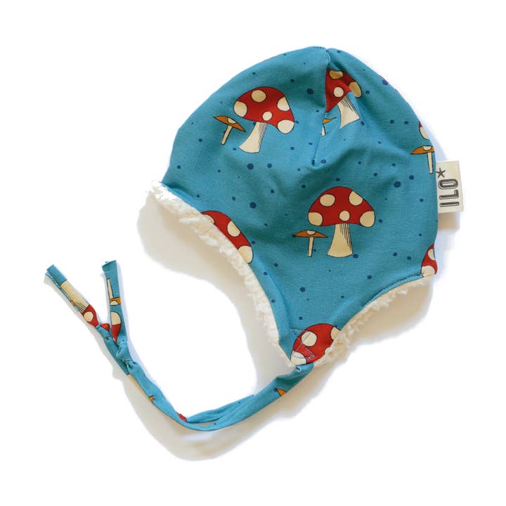 Toadstools Organic jersey and Plush-lined Aviator Hat for wholesale by ILO