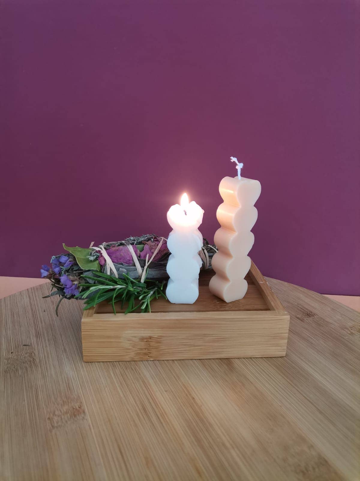 FUNDAYBIO - Wholesale Meditation Supplies - Set of 2 Candles and 1 Fumigation Stick0