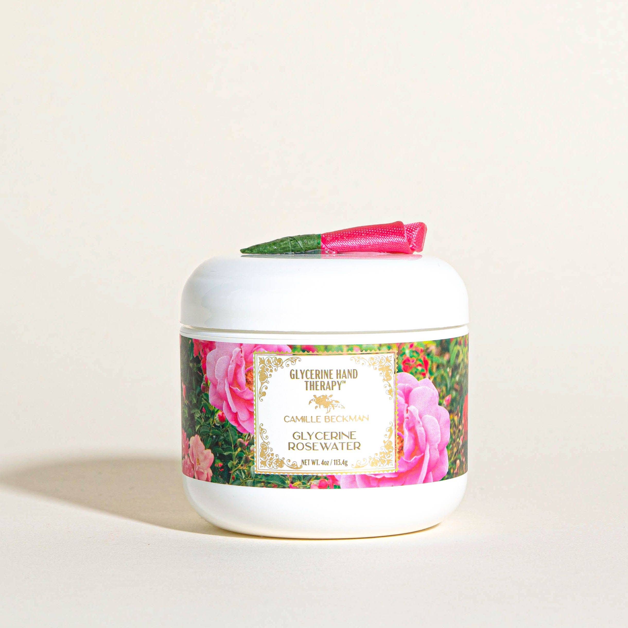 Camille Beckman - Wholesale Hand Cream/Lotion - Glycerine Rosewater Glycerine Hand Therapy 4oz jar
