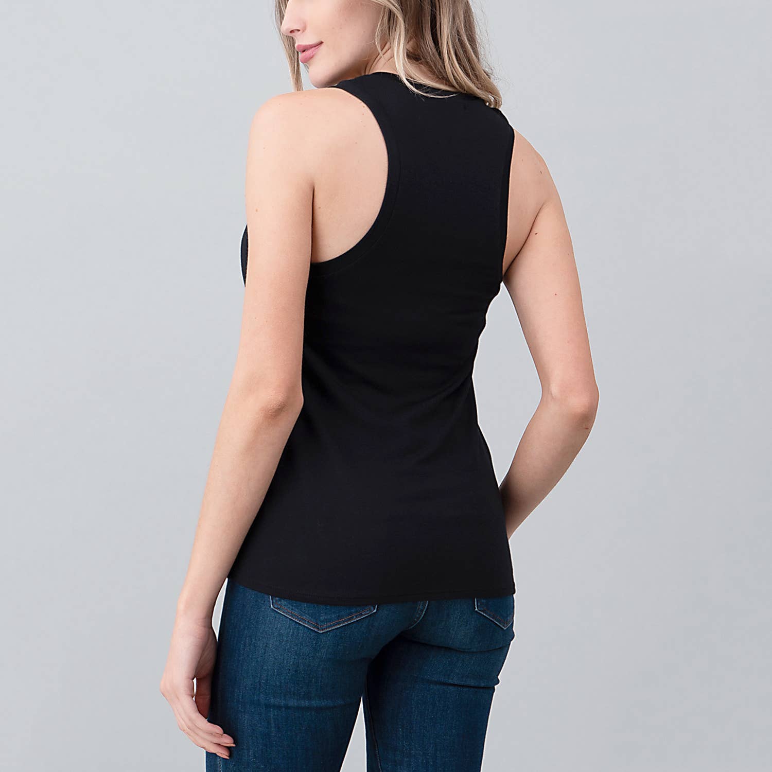 Heimious - Vente Débardeur – femme - Débardeur en jersey modal à encolure en V et dos nageur, 25975