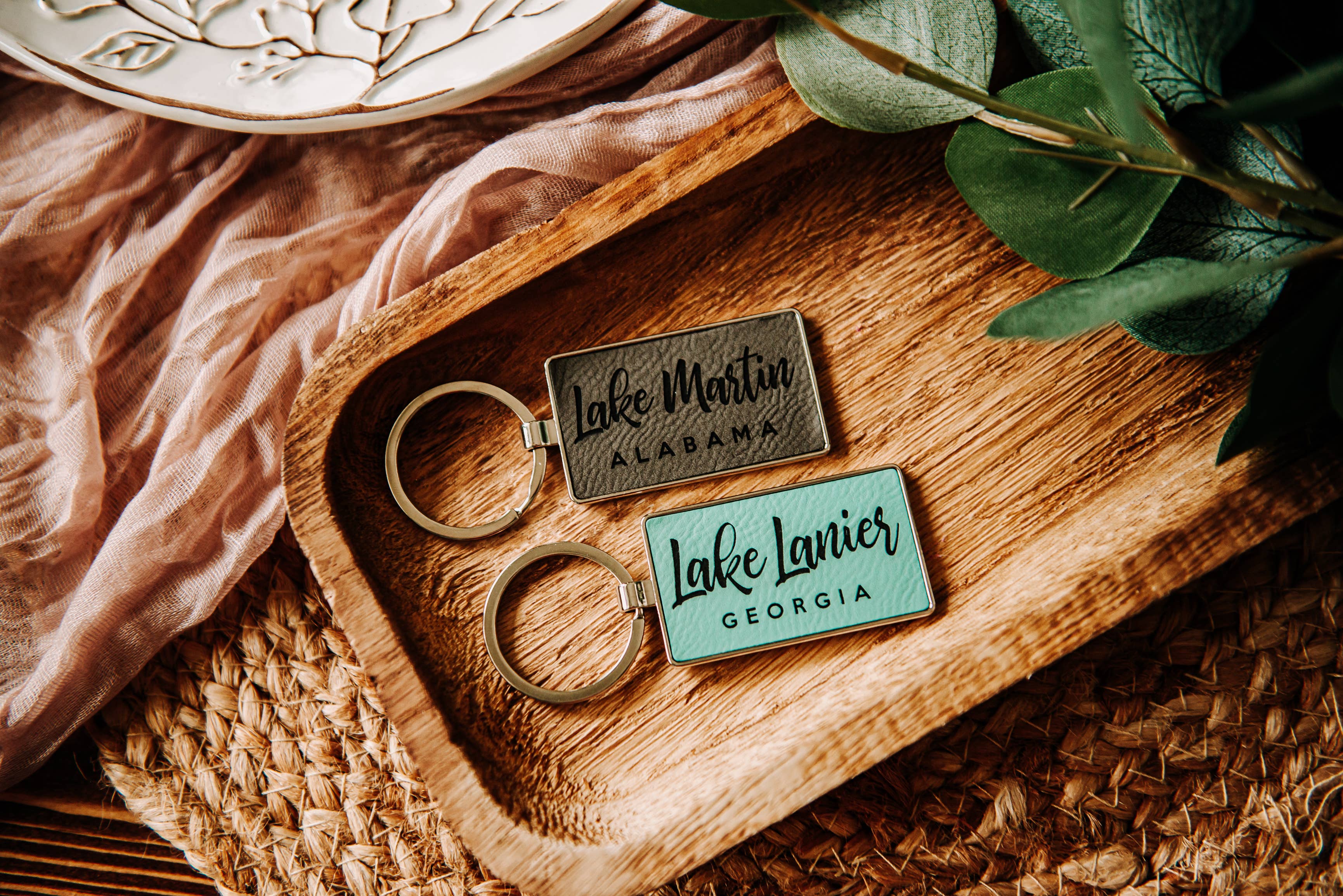 The Lillie Pad - Wholesale Keychain - Unisex - Custom Local Lake Name Leatherette + Metal Keychain8