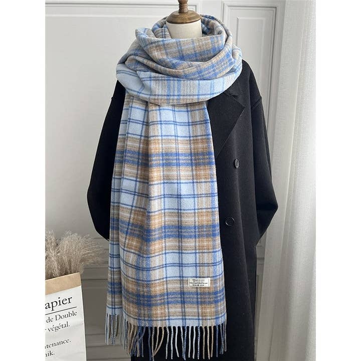 ShieldChic - Wholesale Scarf - Women's - Fringed Plaid Shawl Scarf1