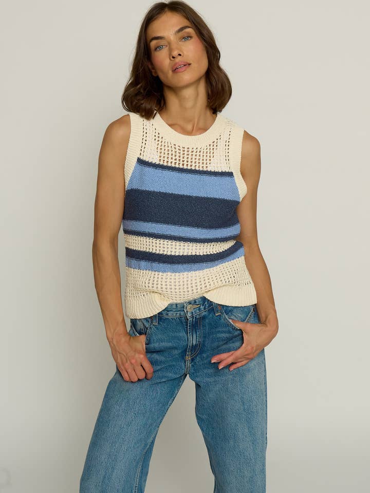 Camiseta de Tirantes con Rayas Texturizadas para venta al por mayor de Central Park West