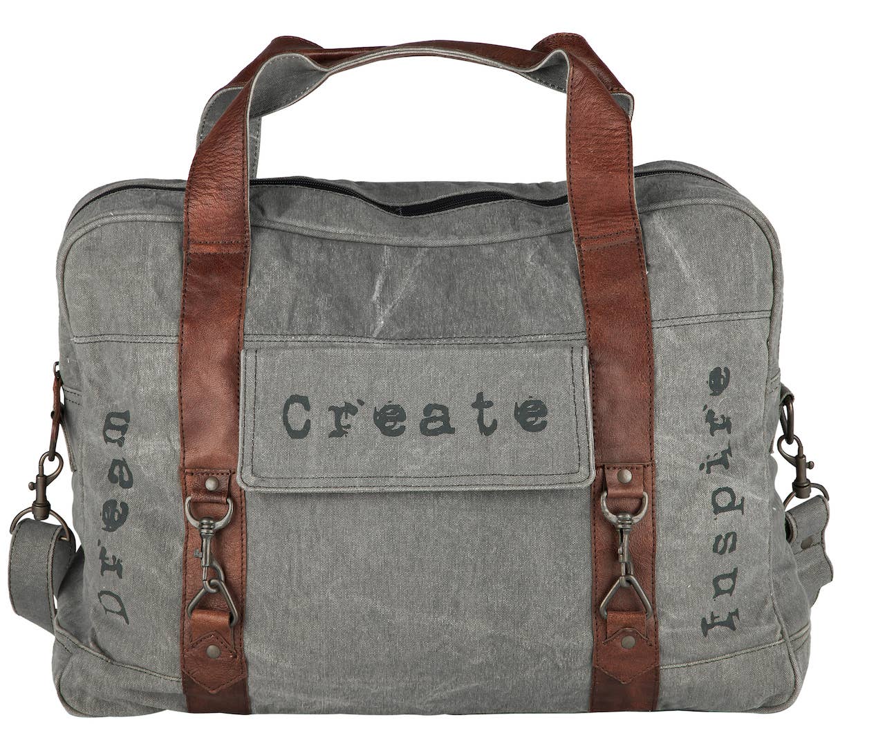 Mona B. - Wholesale Weekender Bag - Women's - Dream Create Inspire Up-Cycled Canvas Weekender Bag1