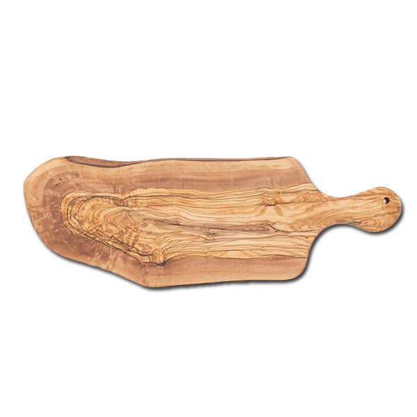 Oliventræ naturligt skærebræt med håndtag for engroshandel hos Conti Flavours AB