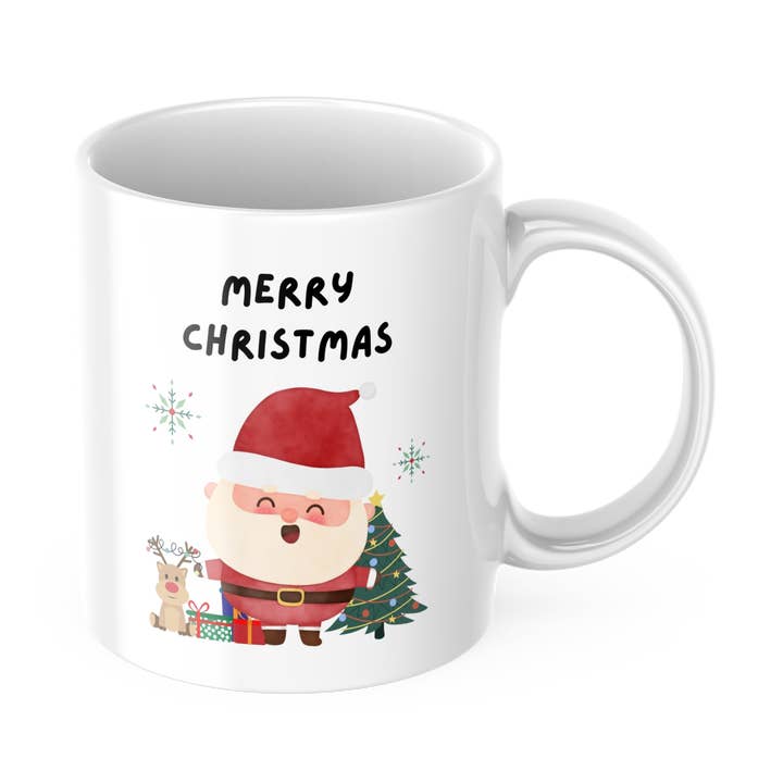 Merry Christmas Santa Mug for wholesale by Three Springs Candle Co.