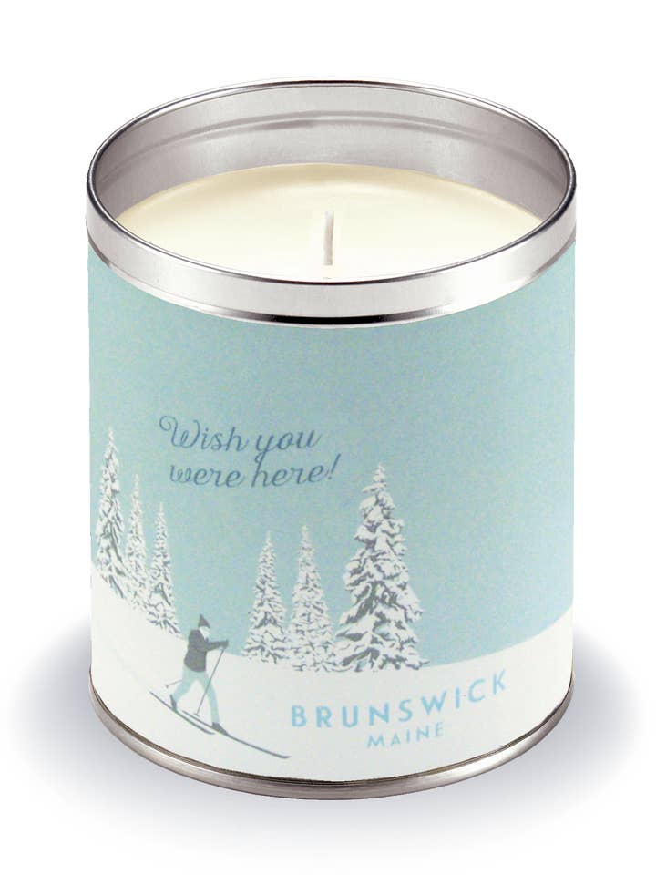 Winter Skier Candle for wholesale by Aunt Sadie's Candles