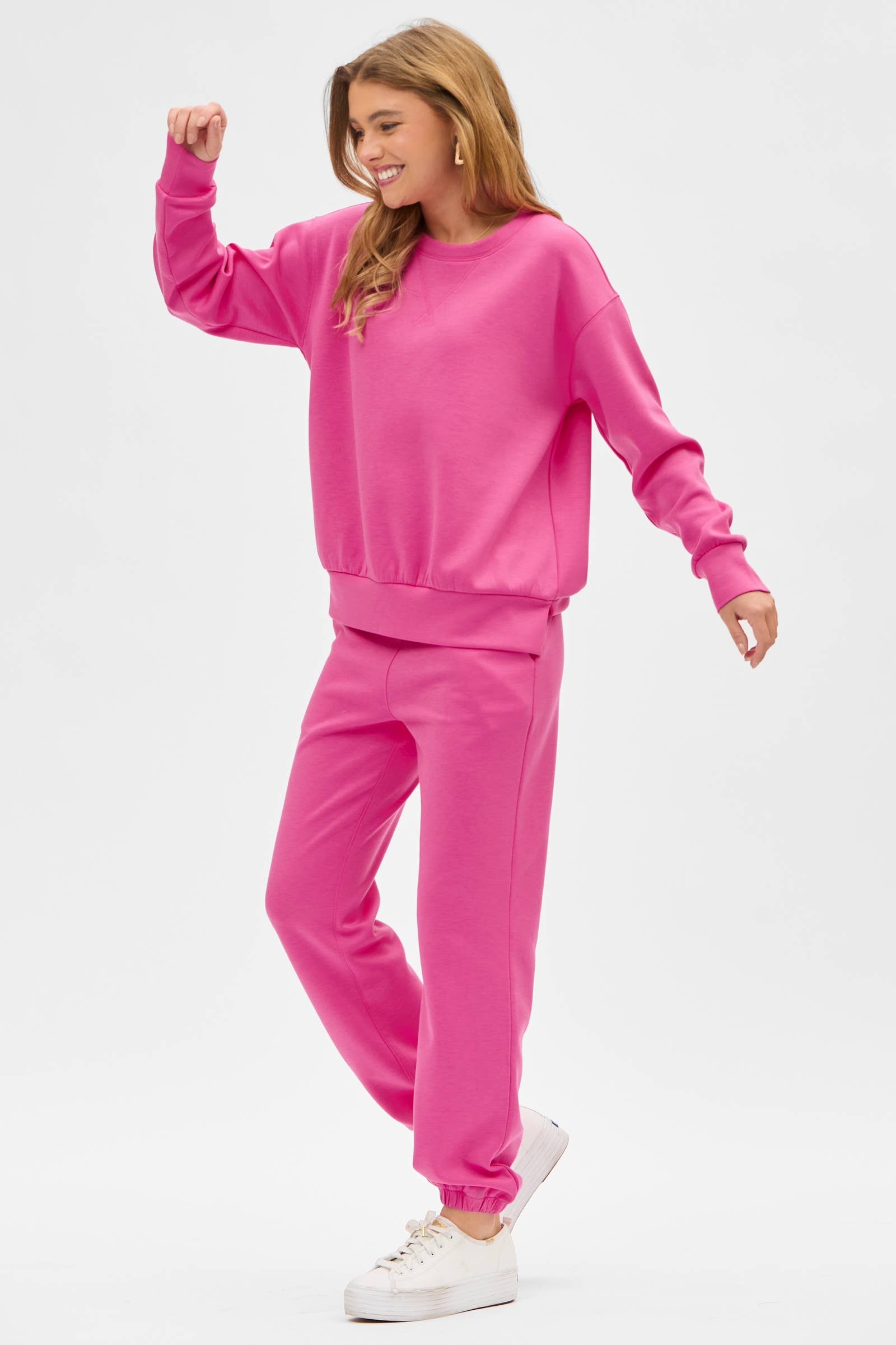 Dear Scarlett - Wholesale Lounge Set - Women's - Crew Neck Pullover + Jogger Set TRVSET-MALIBU10