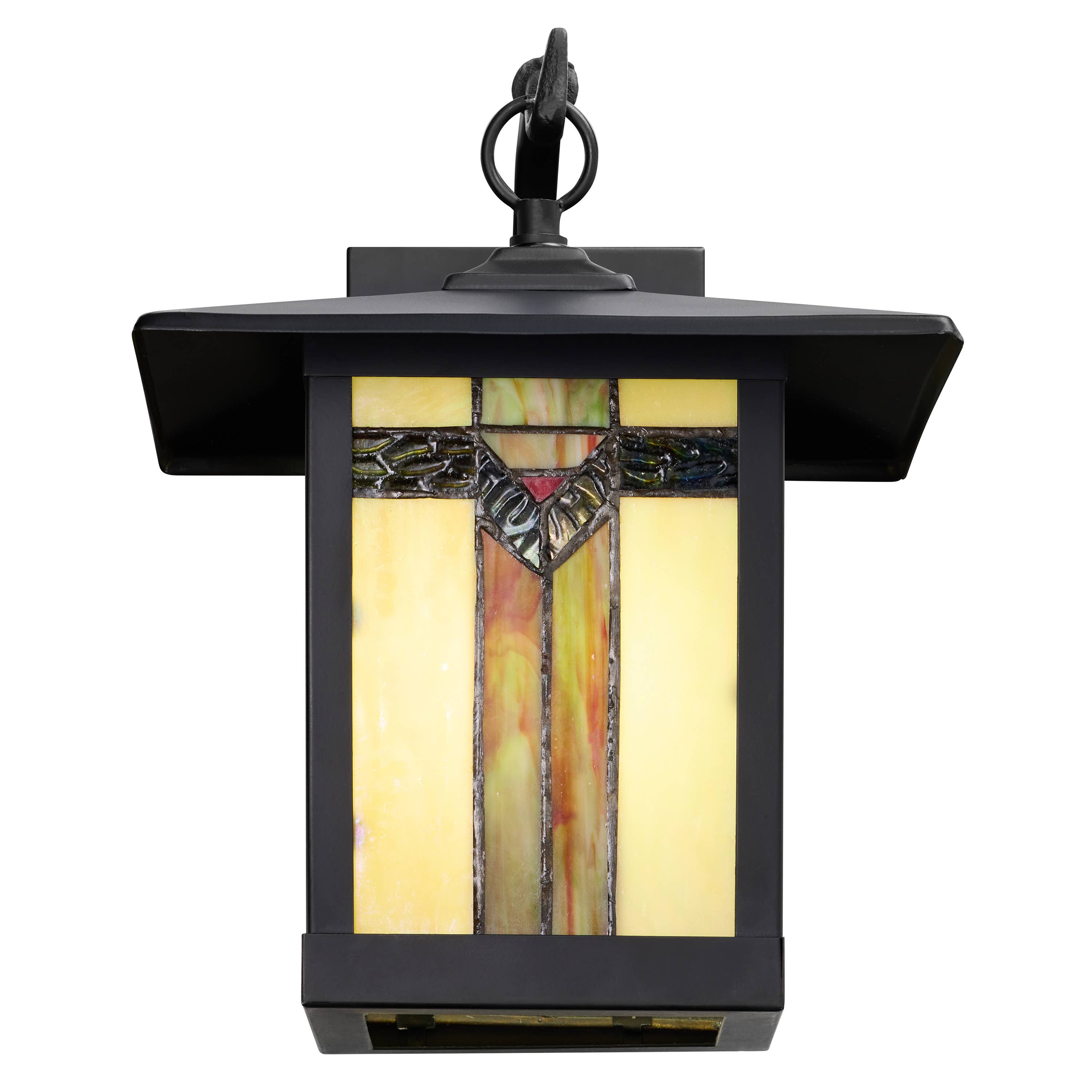 River of Goods - Wholesale Outdoor/Lawn Light - 11.75"H Louis Green Stained Glass Outdoor Light Fixture12