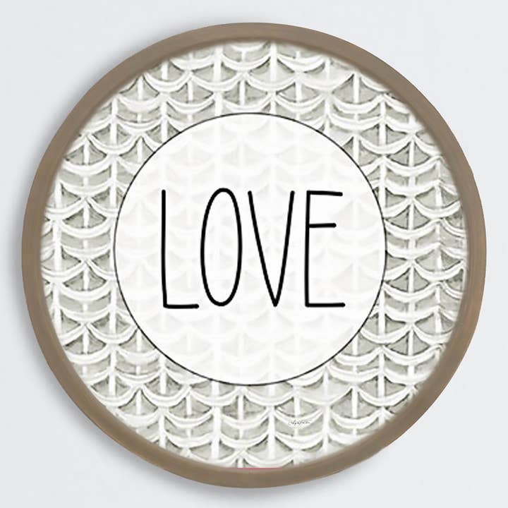 LOVE - CIN2854CF - Circle Frame Wall Art for wholesale by Penny Lane Fine Art
