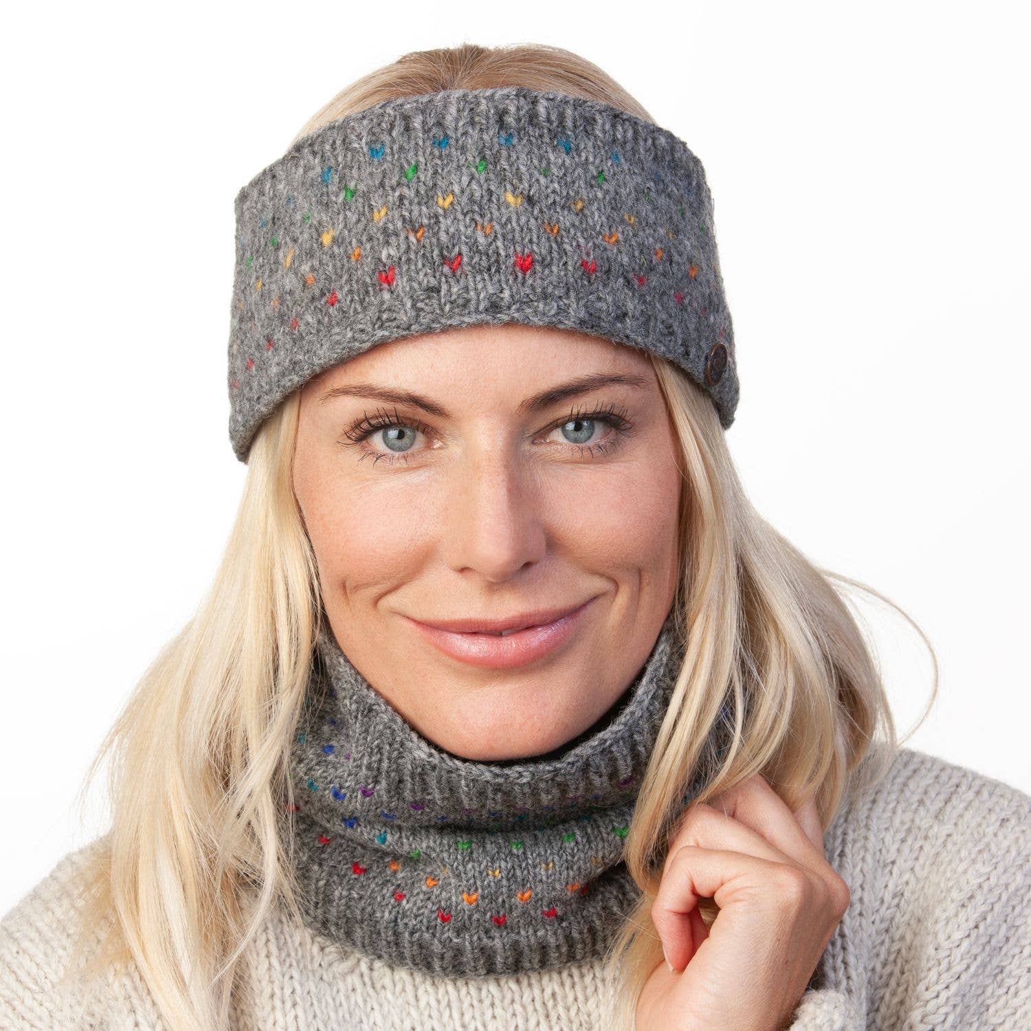 Black Yak Ltd - Wholesale Balaclava - Women's - Rainbow Tick Snood - Hand Knitted Wool - Fair Trade8