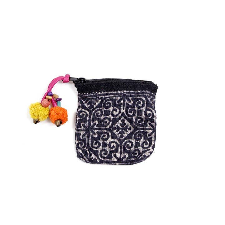 Lumily - Wholesale Coin Purse - Women's - Oasis Batik Coin Purse with Poms | Limited Edition- Thailand