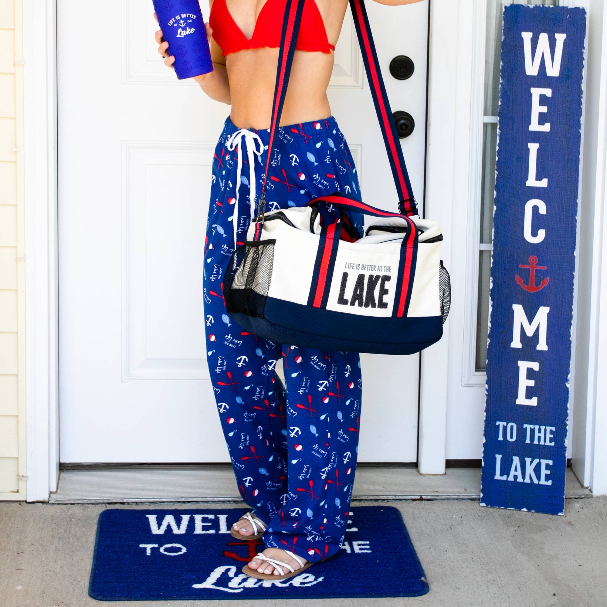 Pavilion - Vendita all'ingrosso Cartelli - Targa in legno Welcome to the Lake - 48"3