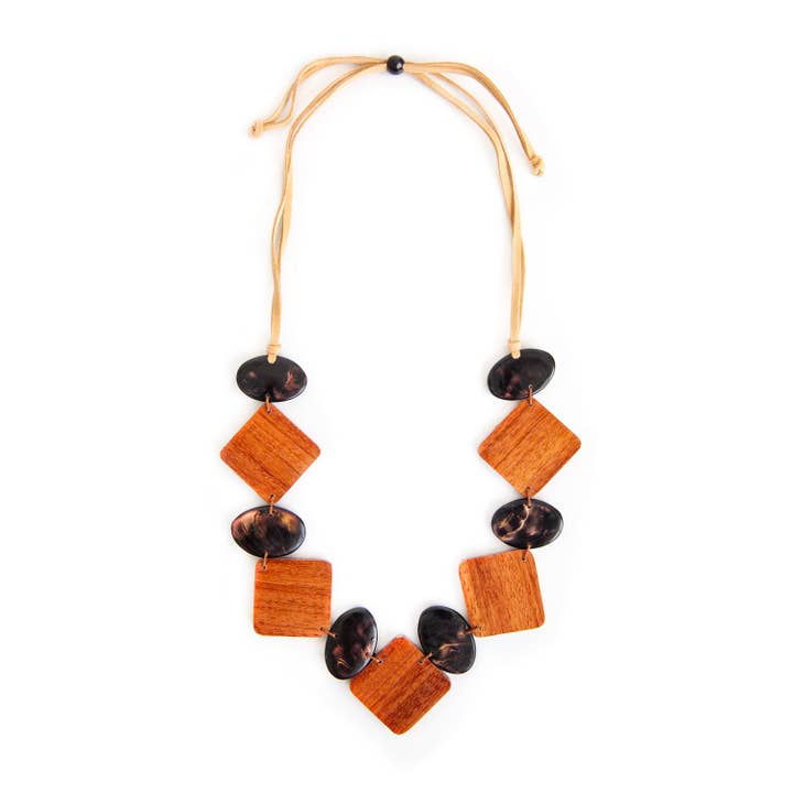 Organic Tagua Jewelry - Wholesale Beaded/Pearl Necklace - Diamond Necklace4