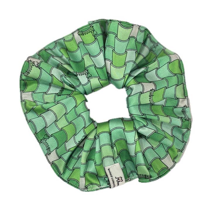 Grønne Fliser Silke Hår Scrunchie for engroshandel hos The MAnnequin Collection
